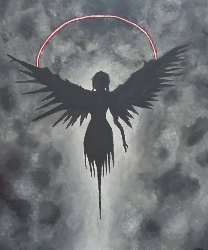 Tableau Dark Angel, peint à la main